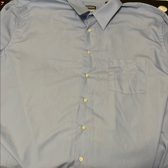 Van Heusen Blue Dress Shirt Classic Professional Style - Picture 4 of 9